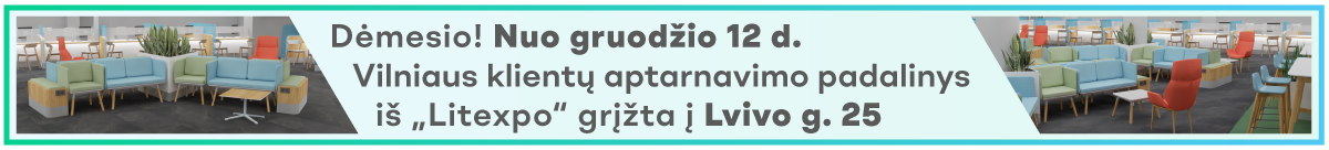 Gruodžio 12 d. Registrų centro Vilniaus klientų aptarnavimo padalinys iš Litexpo grįžta į Lvivo g. 25